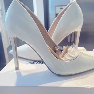 All White Heels Size 8